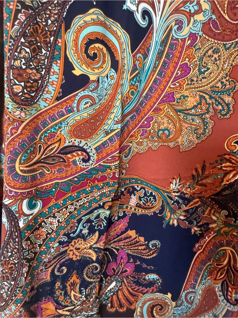 # Chico's XXL Navy Tank Sweater & Open Cardigan with Paisley Woven Accents - Picture 7 of 16
